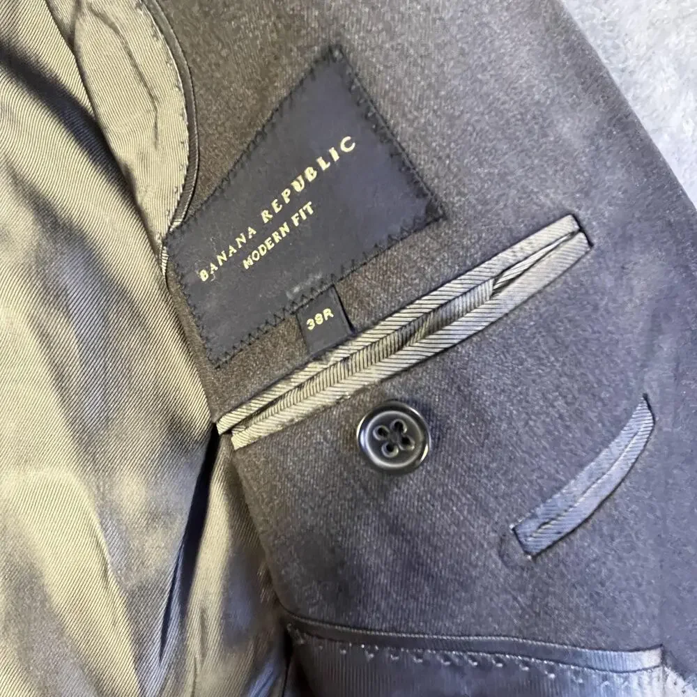 Banana Republic Blazer Mens 38R Gray
